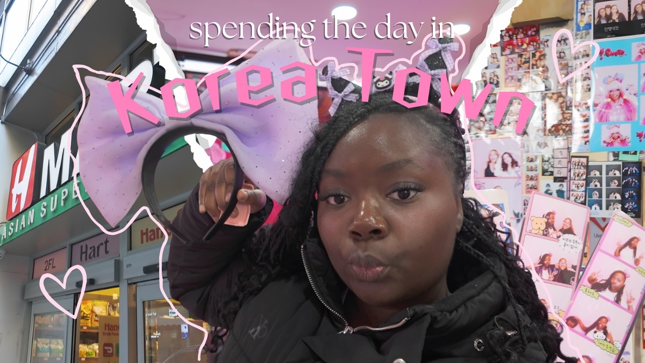 a day in Korea Town🍡! | H-Mart, Photobooth, Ramen