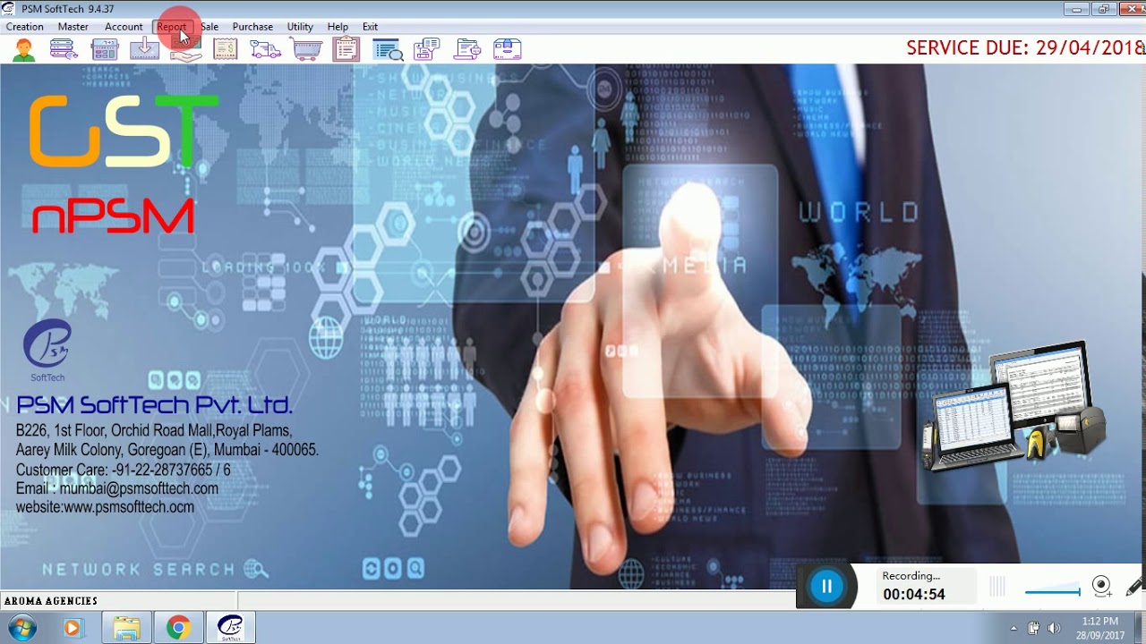 HOW TO GENERATE GST  REPORT  AND UPLOAD  GSTR-1 IN PSM