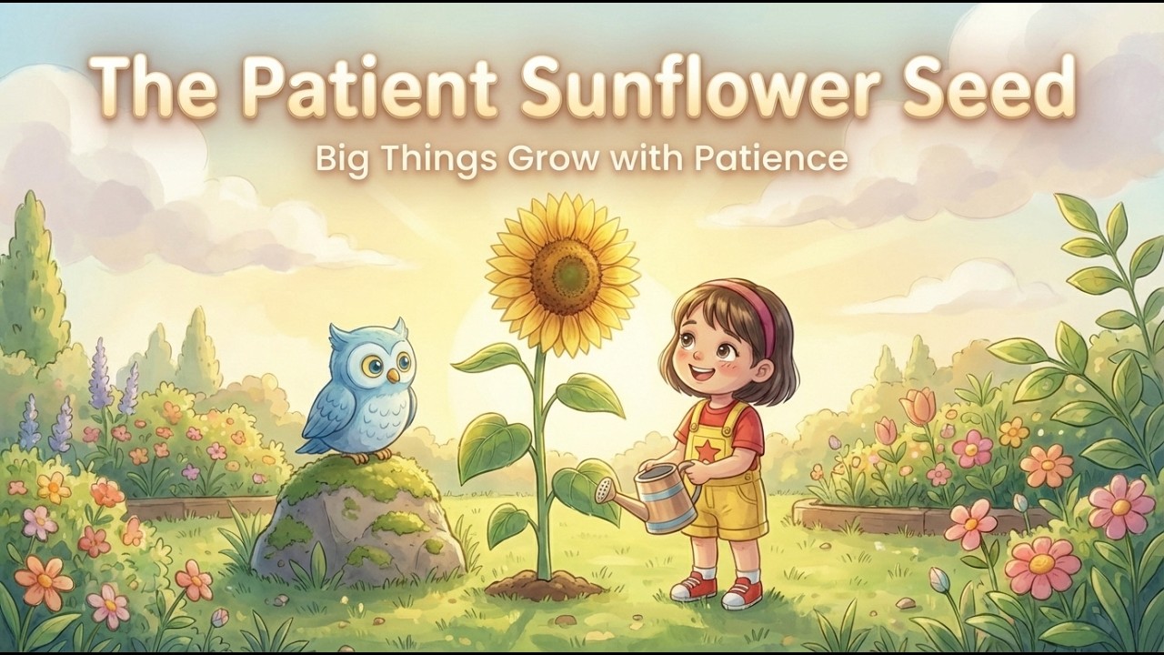 Nap Time Story for Kids | Luna and Oli and The Patient Sunflower Seed 🌻 (Learning Patience)