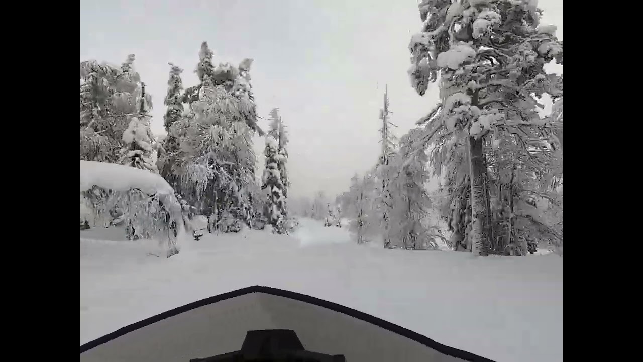 Kelkkailua 24.2.2023 Ruka Kuntivaaralle nousu