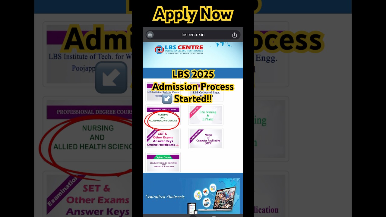 LBS 2025 Registration Started For Nursing & Paramedical course #admission2025