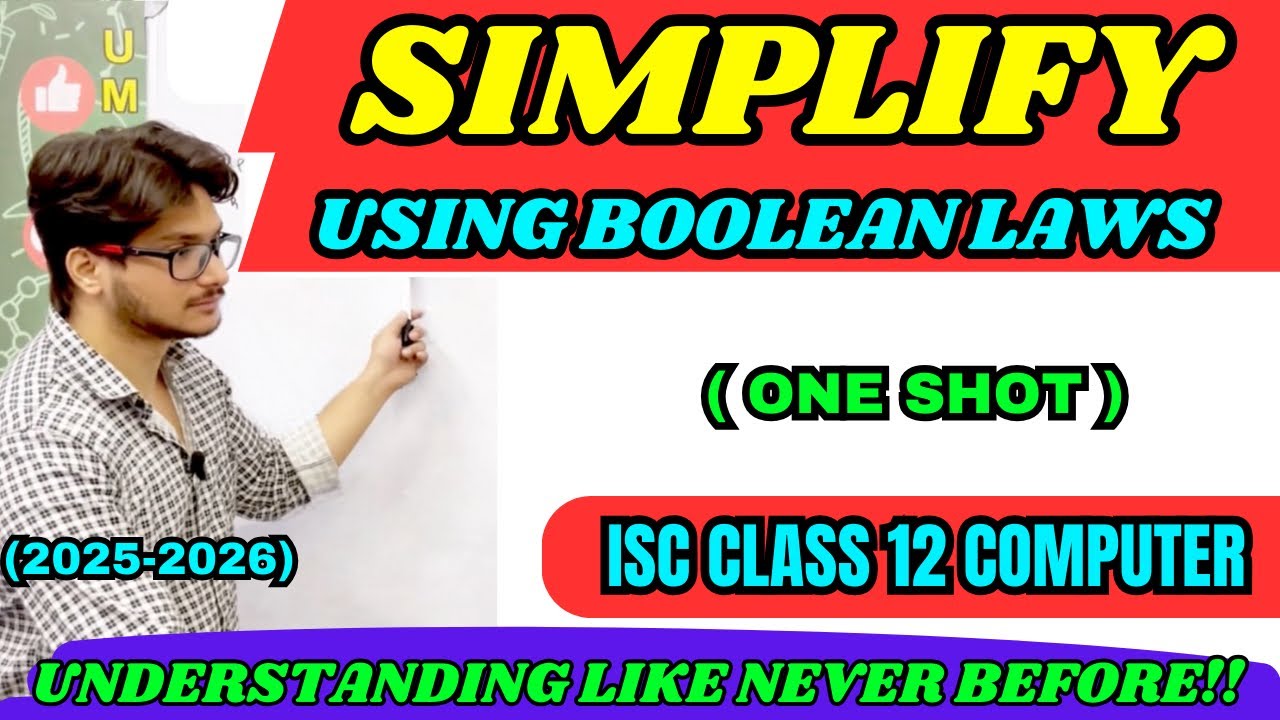 Simplify Boolean Expressions Using Boolean Laws | ISC Class 12 Computer Science