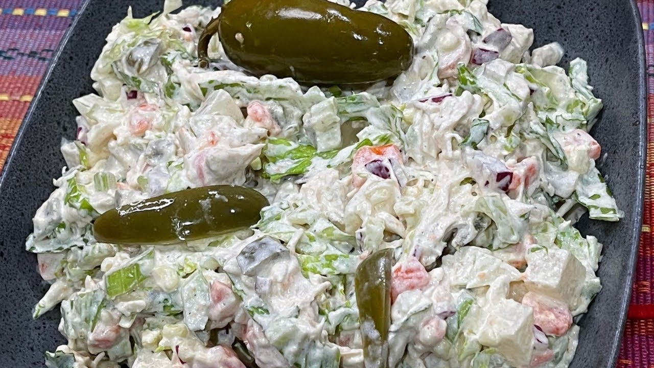 Rica Ensalada De Pollo Con Lechuga Bien Cremosita La Cocina De Sol.