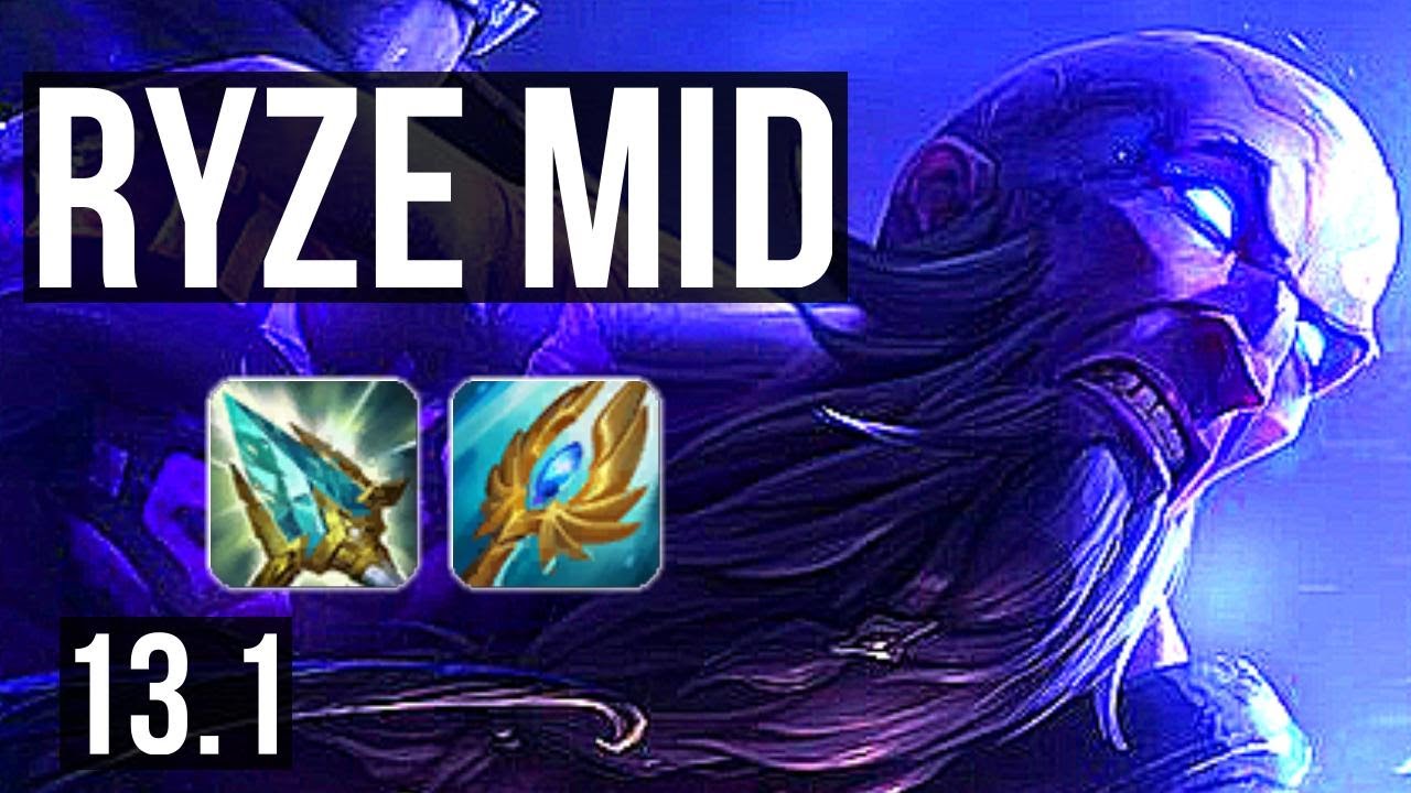 RYZE vs EKKO (MID) | Rank 6 Ryze, 6/1/3, Dominating | KR Grandmaster | 13.1