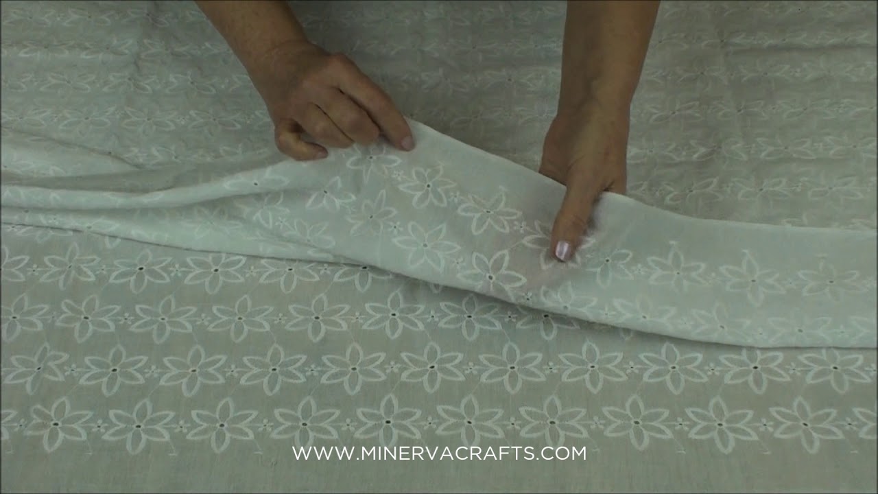 Embroidered Cotton Lawn Fabric White