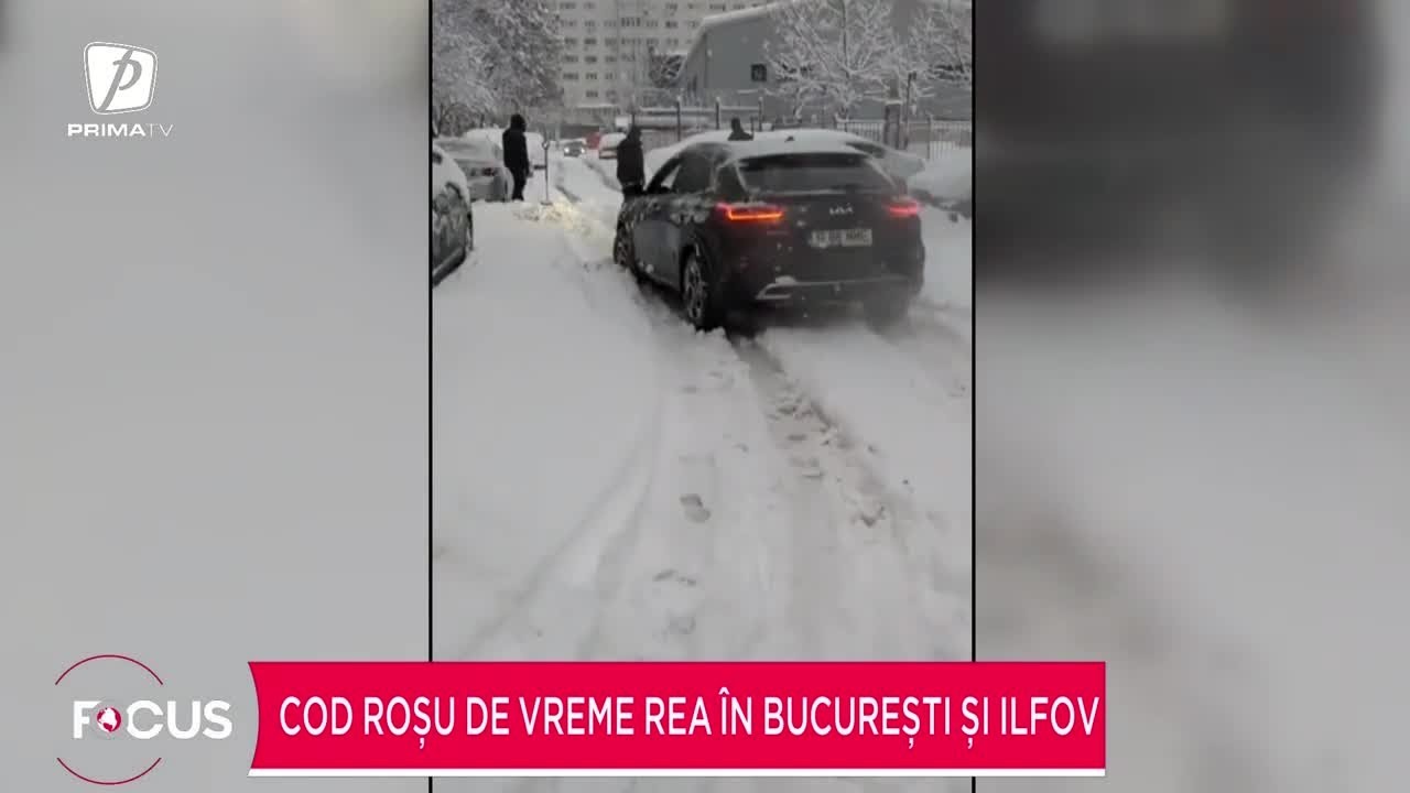 Capitala, blocată de zăpadă. Cod roșu de vreme rea în București și Ilfov