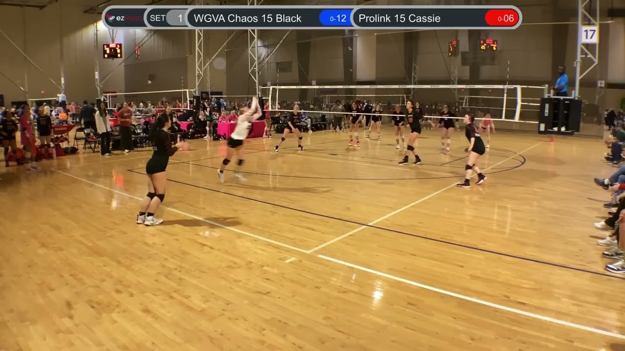 WGVA Chaos 15 Black vs Prolink 15 Cassie, 2026-02-28, Day 1, Match 1, 1st Set