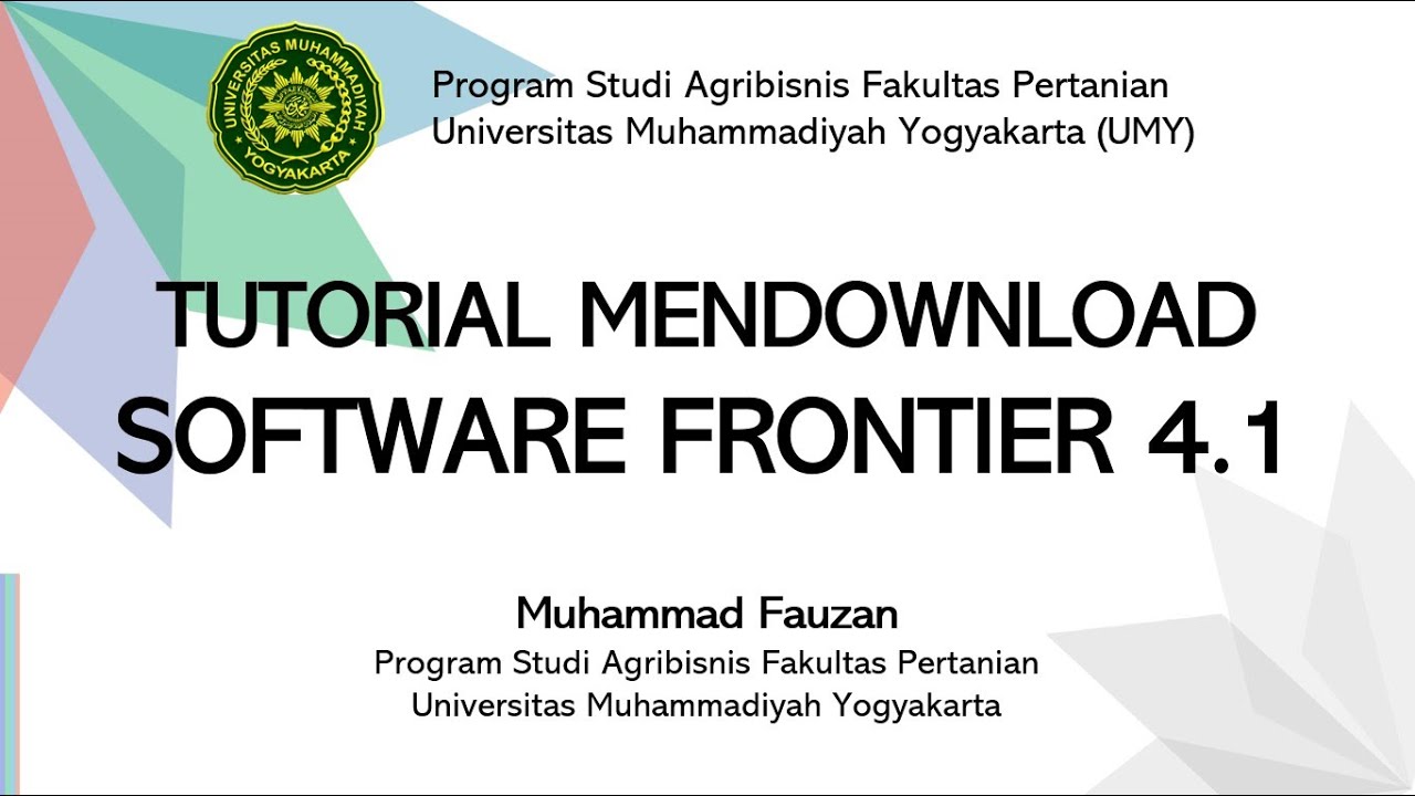 Dimana mendownload software Frontier 4.1 untuk Analisis Efisiensi Teknis Usahatani ?