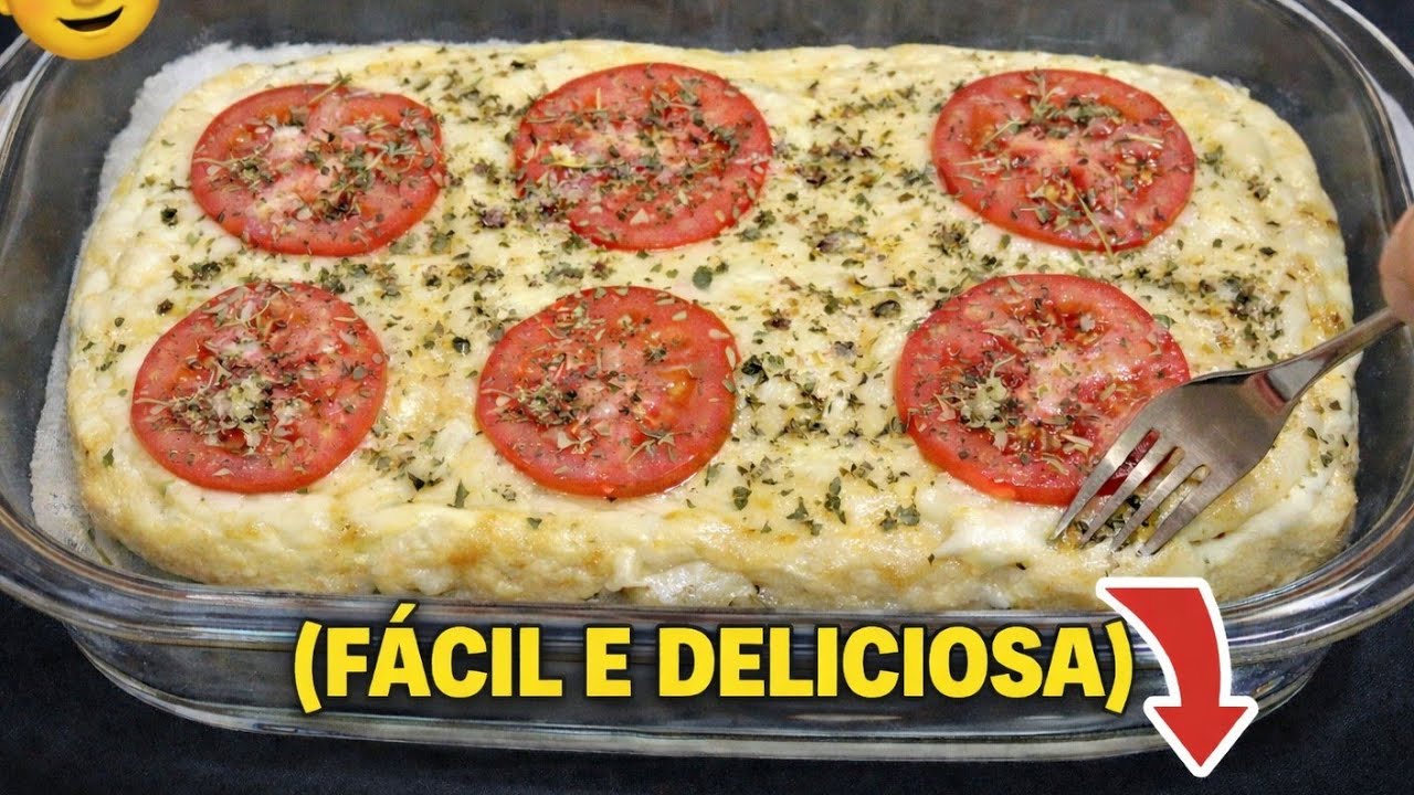 PIZZA FEITA COM MASSA DE FRANGO 