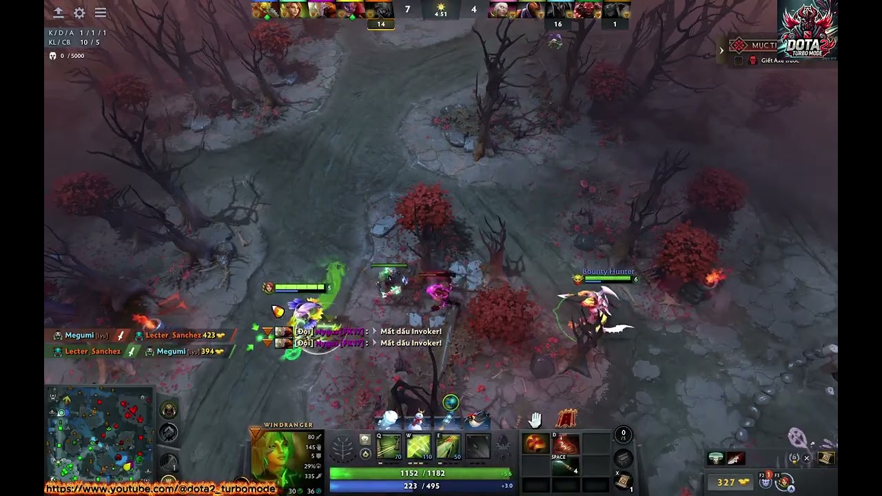 [WR - 56] Windranger + Bounty Hunter [Hardlane] Anti-Mage + Shadow Shamann  #windranger #dota2