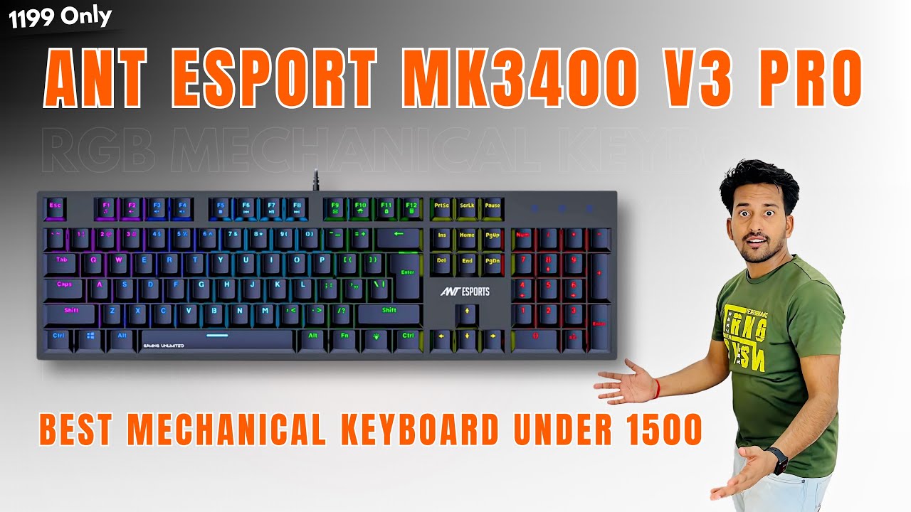 Ant Esport MK3400 V3 Pro Review | Best RGB Mechanical Gaming Keyboard Under 1500 #rgbkeyboard