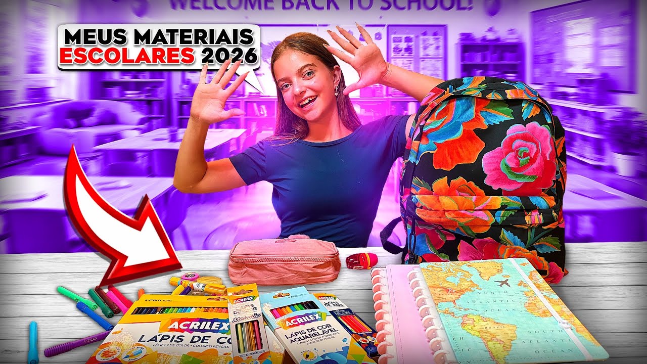 Umboxing Dos Meus Materiais Escolares 2026 !