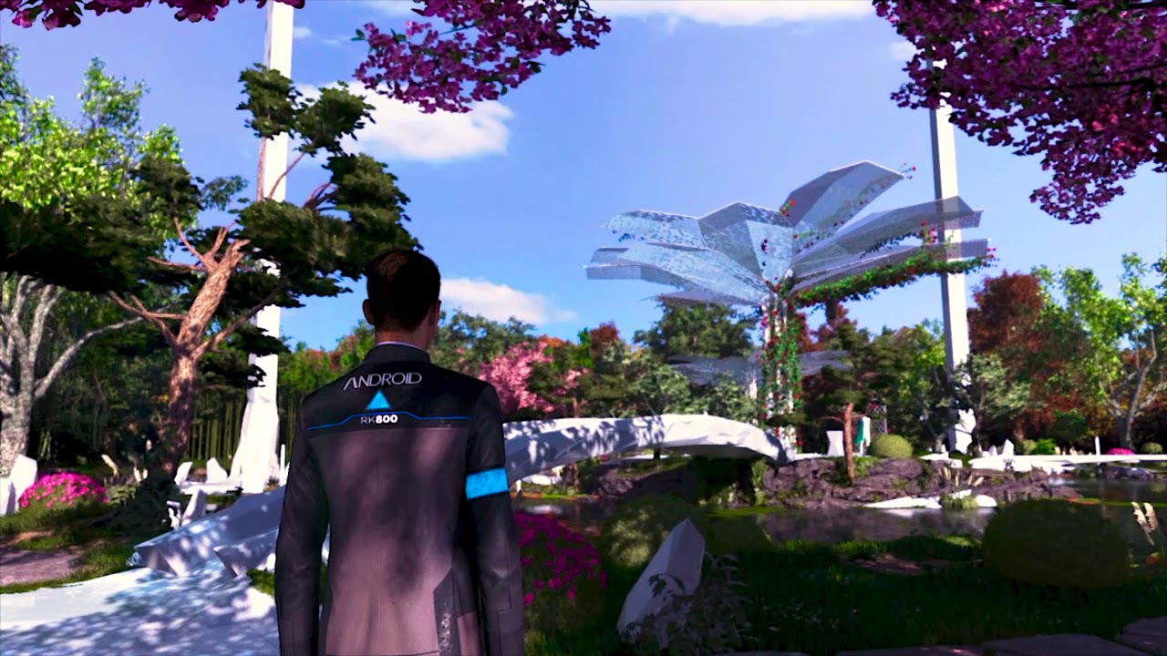 Detroit: Become Human - Zen Garden Spring Ambiance (music, birds, bugs, water)