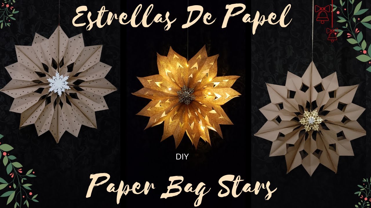 ESTRELLAS DE NAVIDAD CON BOLSAS DE PAPEL | CHRISTMAS STARS WITH PAPER BAGS 2018 | HOME DEKO CHANNEL
