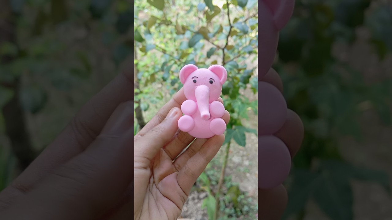 Elephant making with Super clay #trending #explore #shorts #clayart