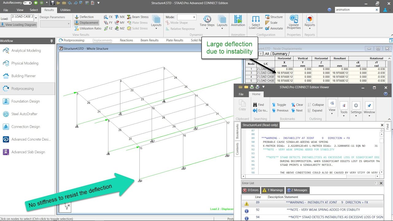 Structural Instability & Zero Stiffness: Part 2 – Instability condition and rectification of model