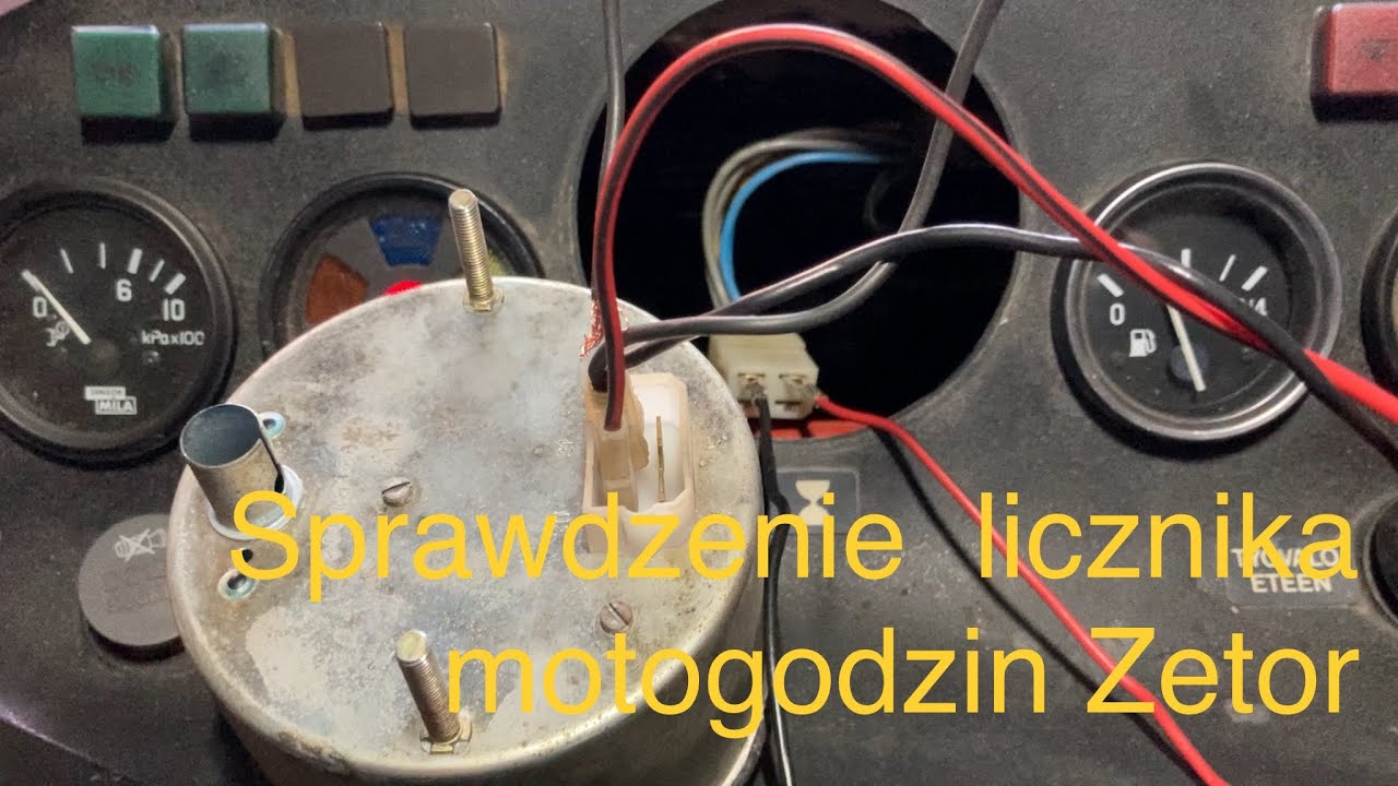 Sprawdzenie działania licznika motogodzin 4-pin Zetor