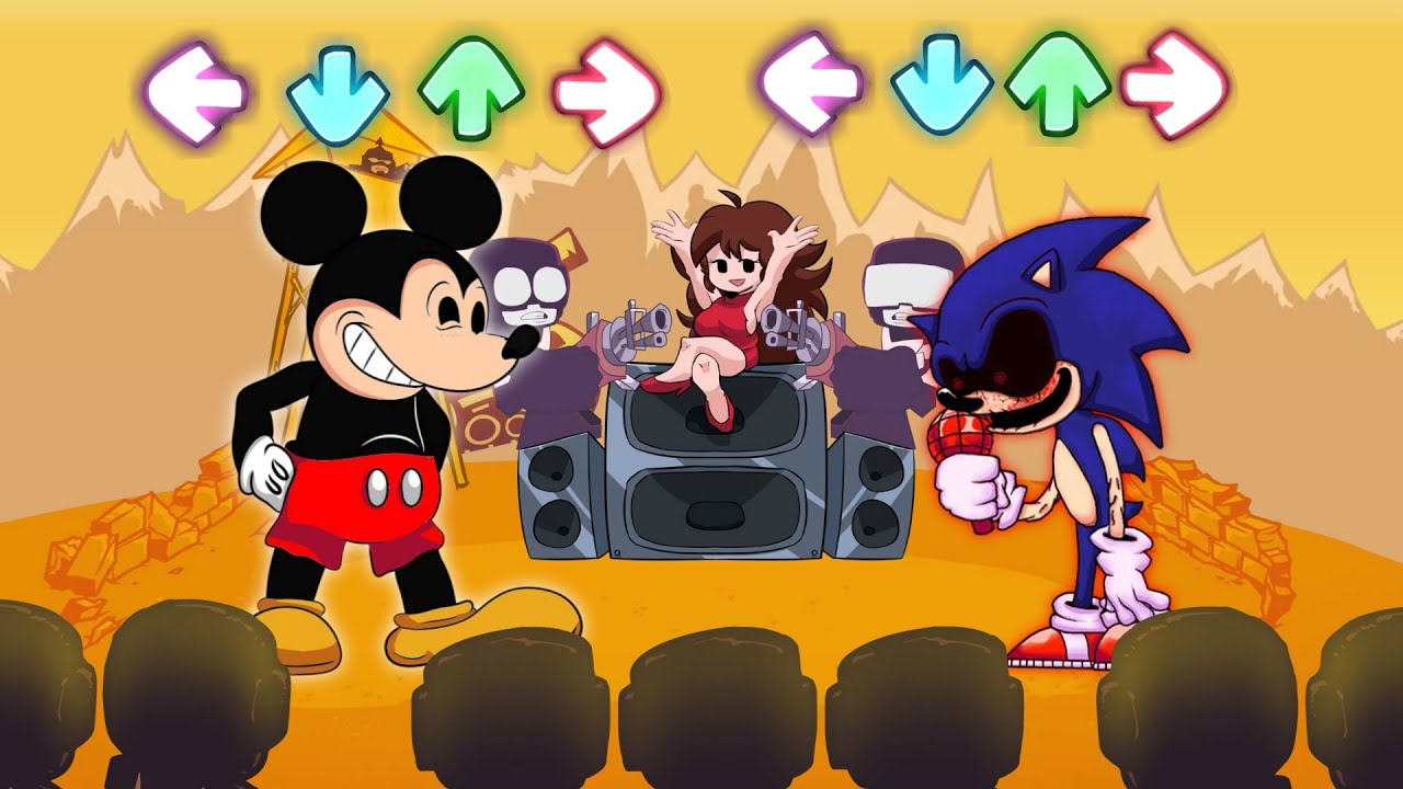 FNF Ugh but HD Mickey and HD Sonic exe sings it (Mickey mouse vs Sonic exe)