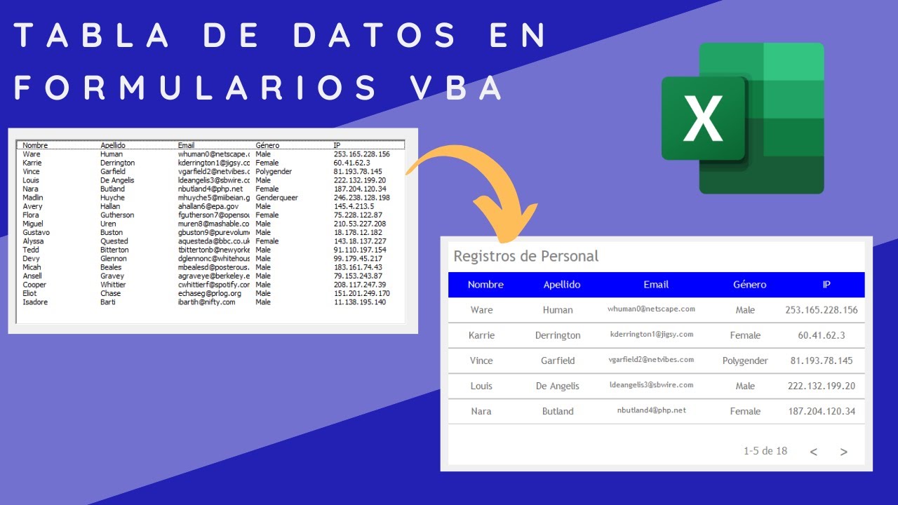 Tabla de datos con un diseño distinto en tus formularios de VBA Excel / Pt 1