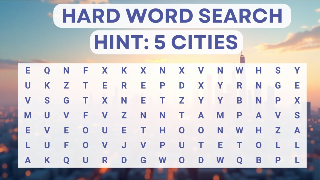 Can You Find Five Hidden Words? Word Search No. 2