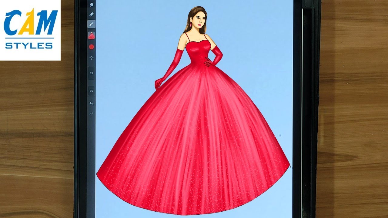 Fashion Illustration drawing  | Digital Drawing iArtbook