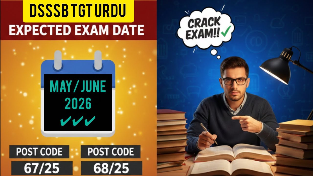 DSSSB TGT URDU EXPECTED EXAM DATE||67/25 & 68/25||#9045220432 