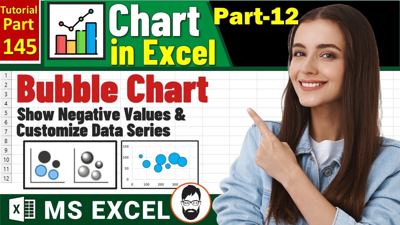 MS-EXCEL-145: Bubble Chart in Excel Full Tutorial 🚀 Show Negative Values & Customize Data Series