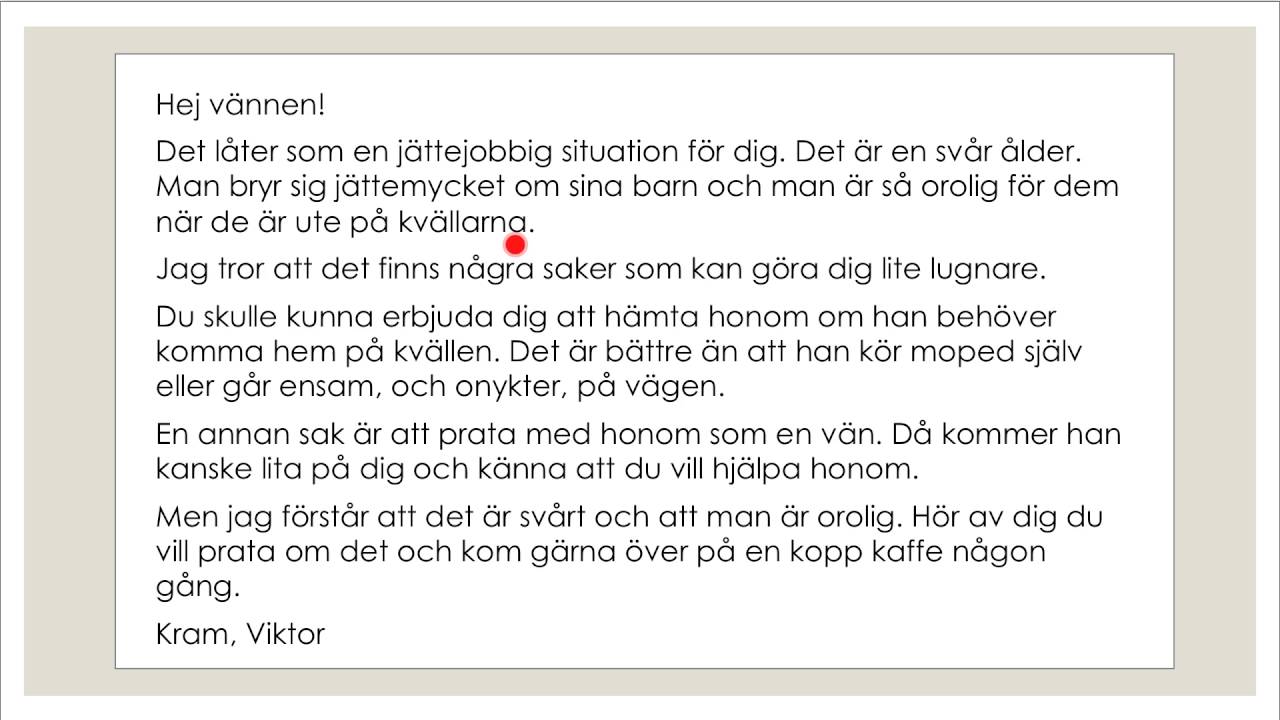 Skriva på SFI - Ge tips och råd