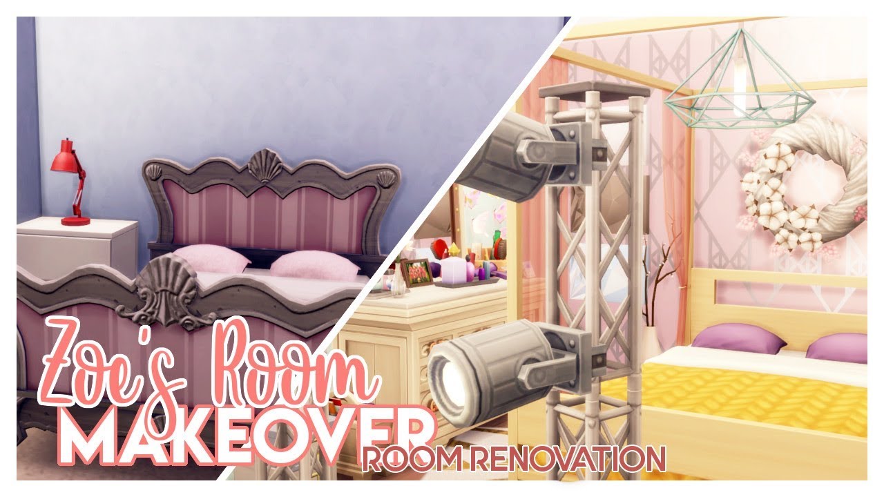 Zoe's Bedroom Reno | Townie Room Makeover | The Sims 4