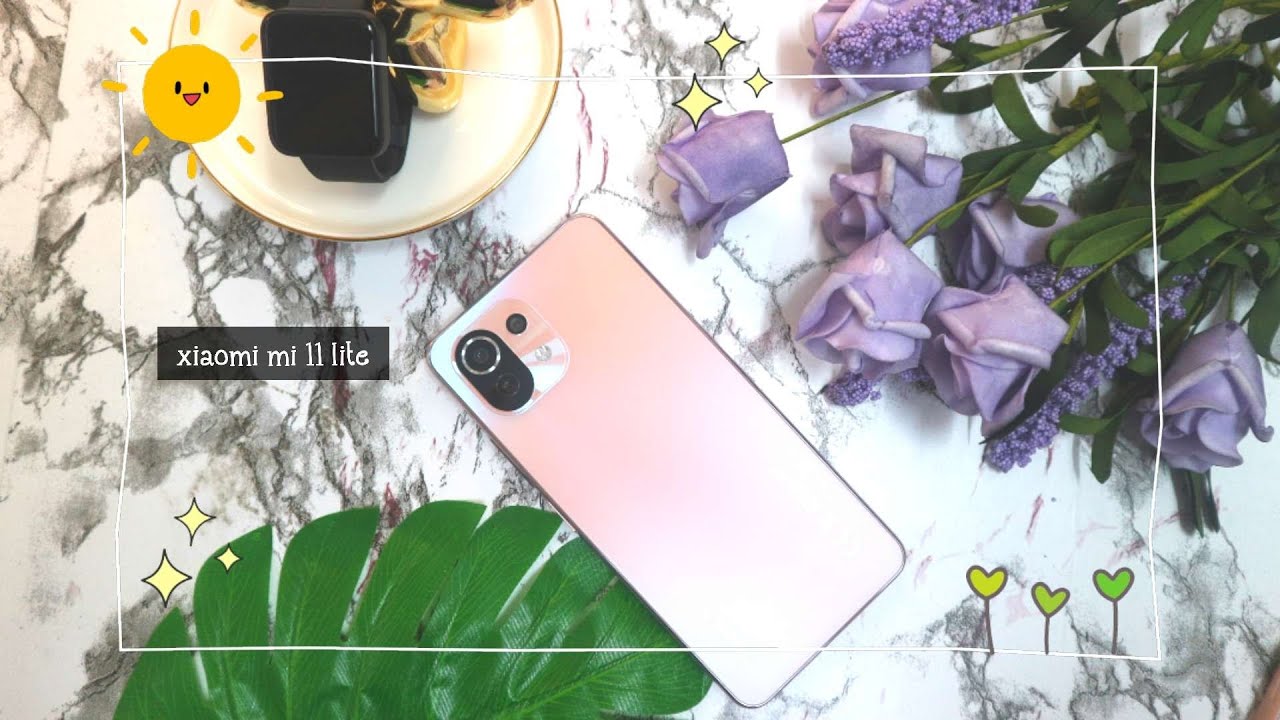 xiaomi mi 11 lite unboxing✨+ set up (peach pink)📱🌺