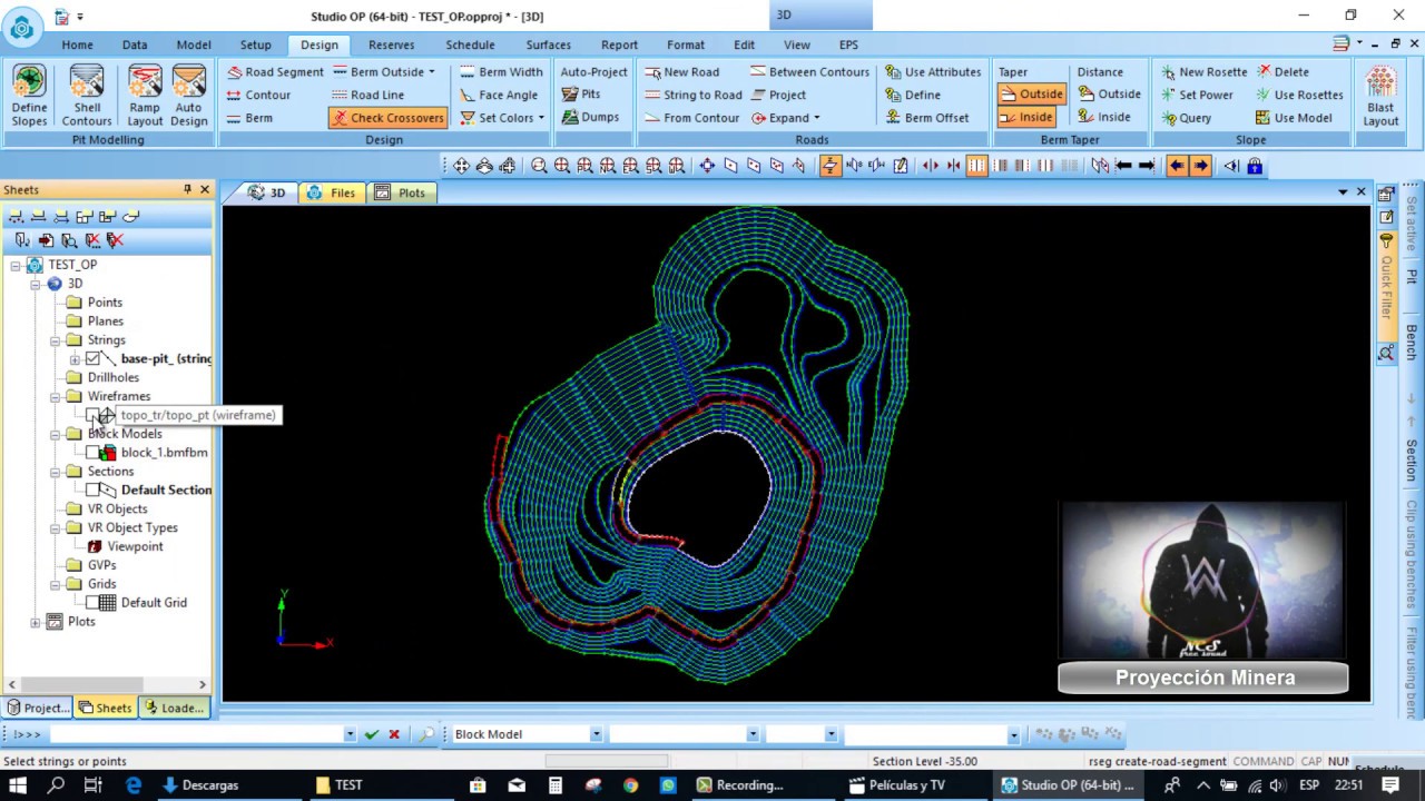 Dise&ntilde;o Open Pit_DATAMINE Studio OP