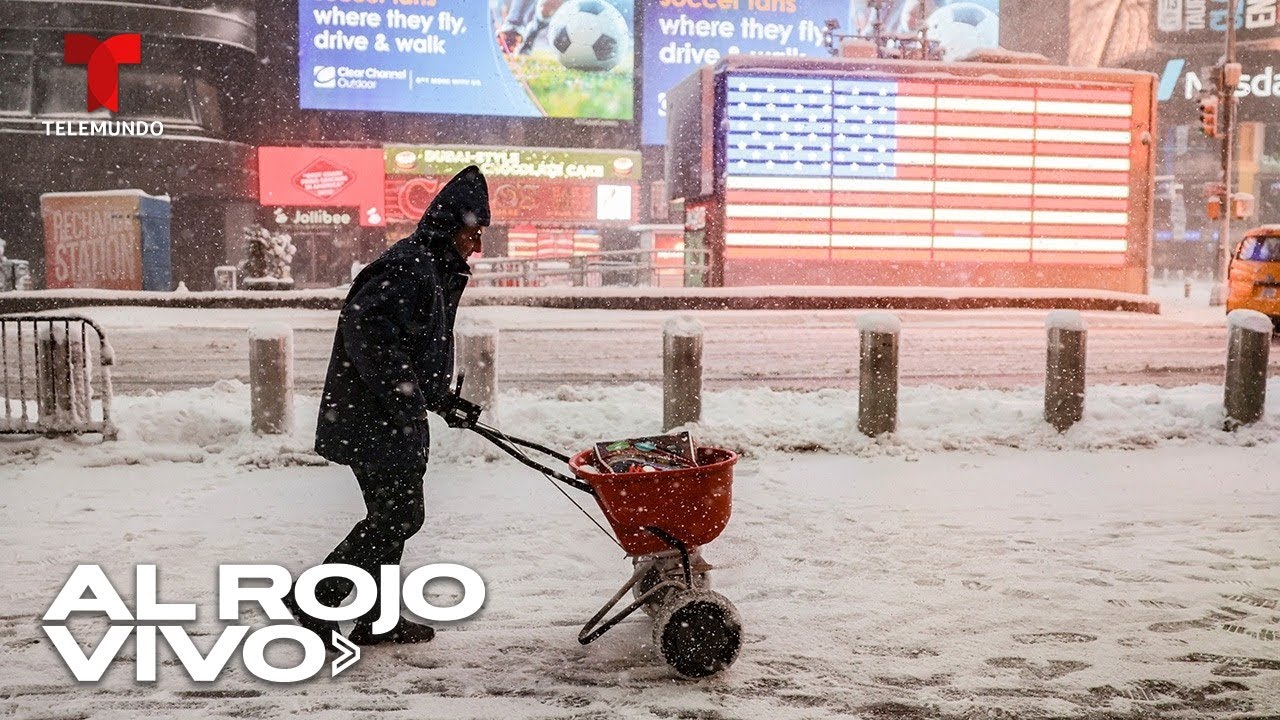 EN VIVO: Fuerte nevada deja a Times Square completamente cubierta de blanco