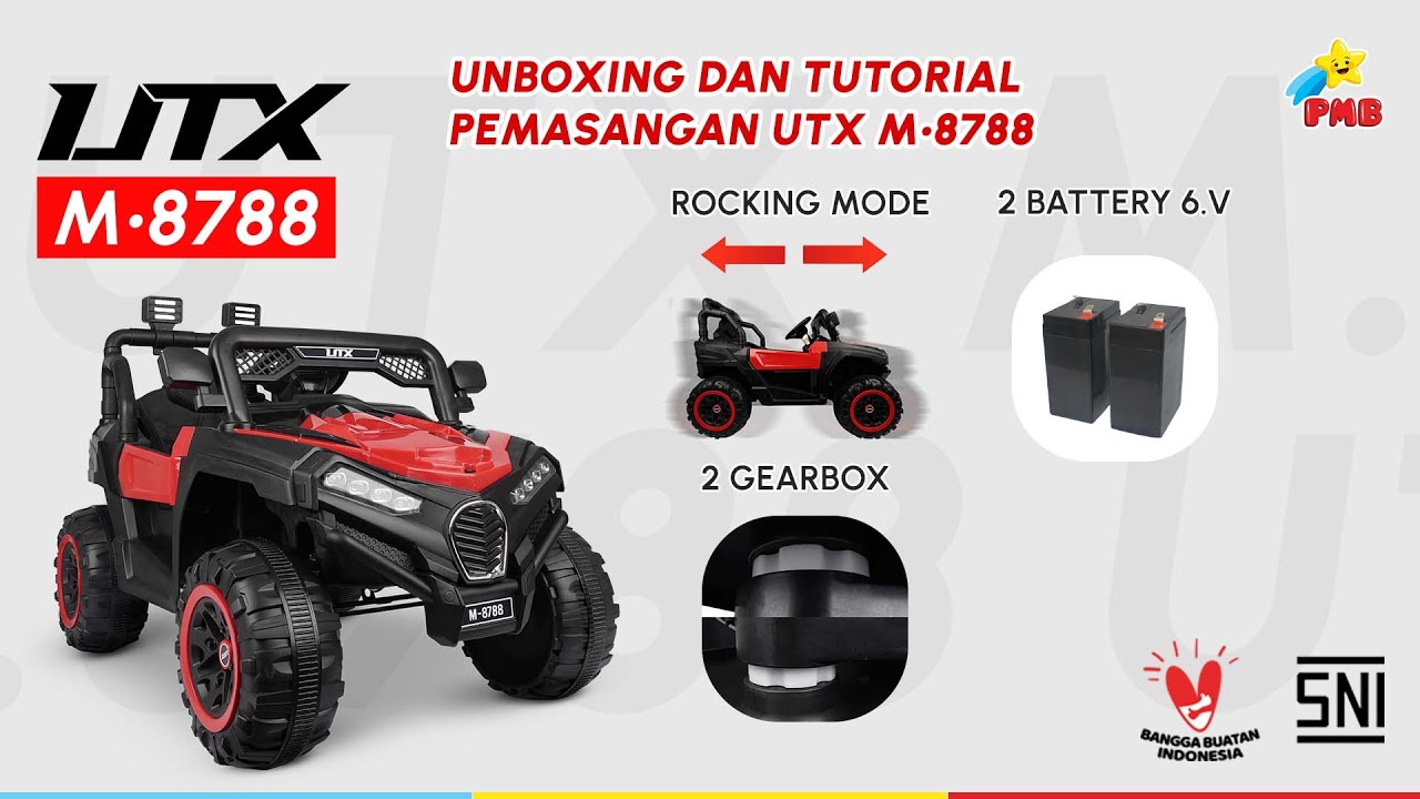 UNBOXING & PERAKITAN MOBIL AKI UTX M.8788