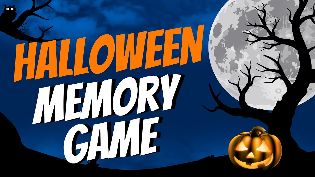 Halloween Games for the Classroom - Halloween Memory Game - Halloween Vocabulary in English