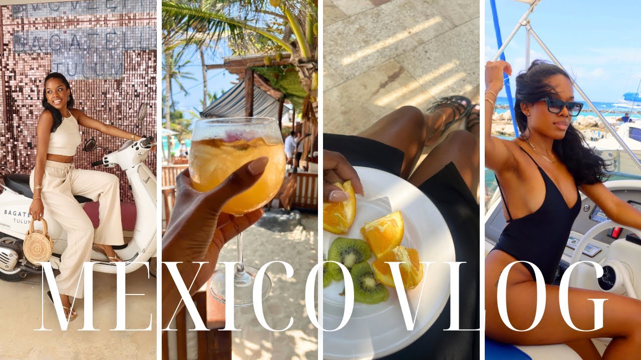 MEXICO TULUM VLOG | Lit Beach Clubs, Sailing in Playa Del Carmen, Taco Nights & More| GabXCaroline