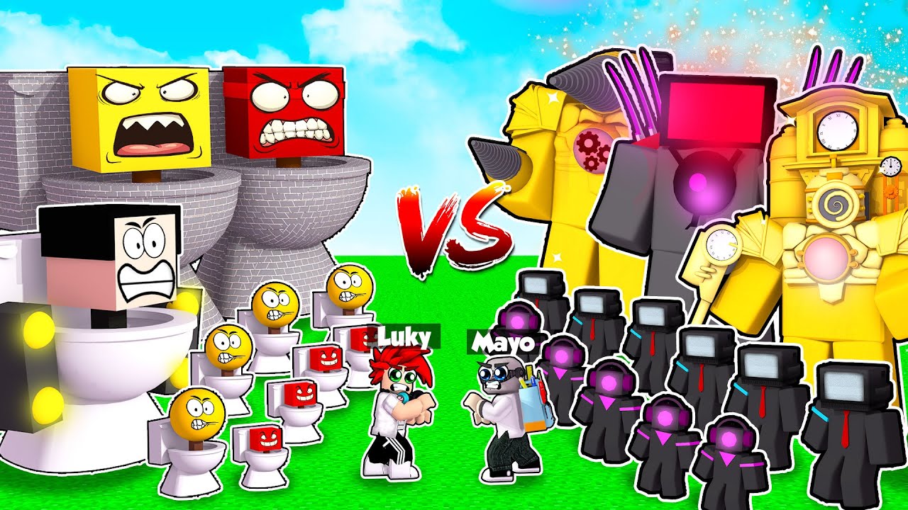 BATALLA ÉPICA de SKIBIDI TOILET en ROBLOX 🤯💥