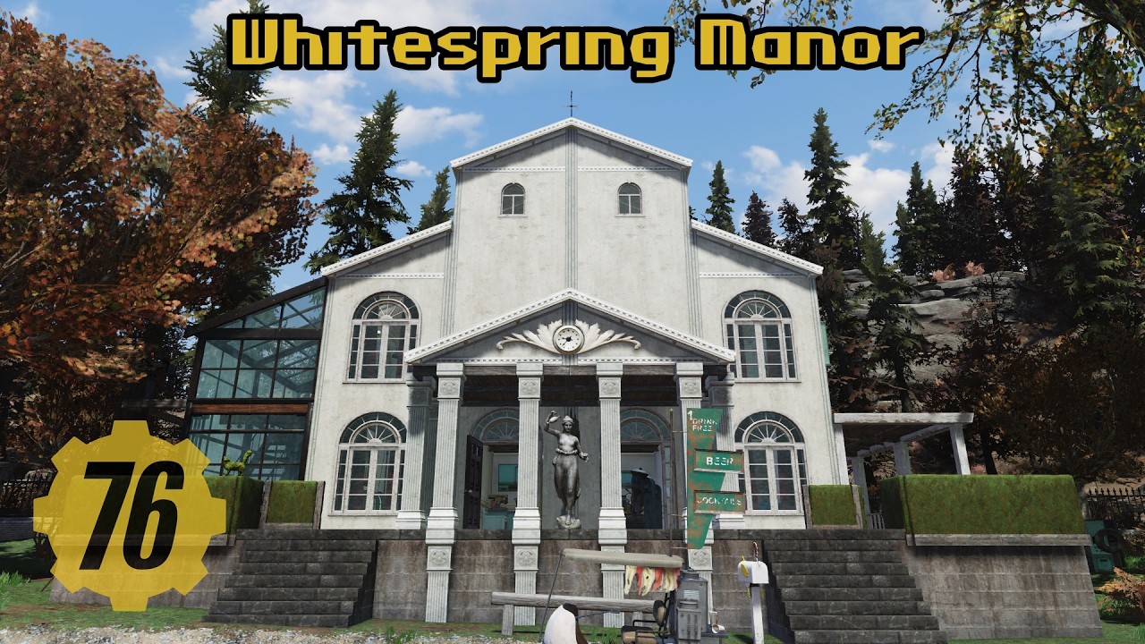 Whitespring Manor - Fallout 76 CAMP Build Tour