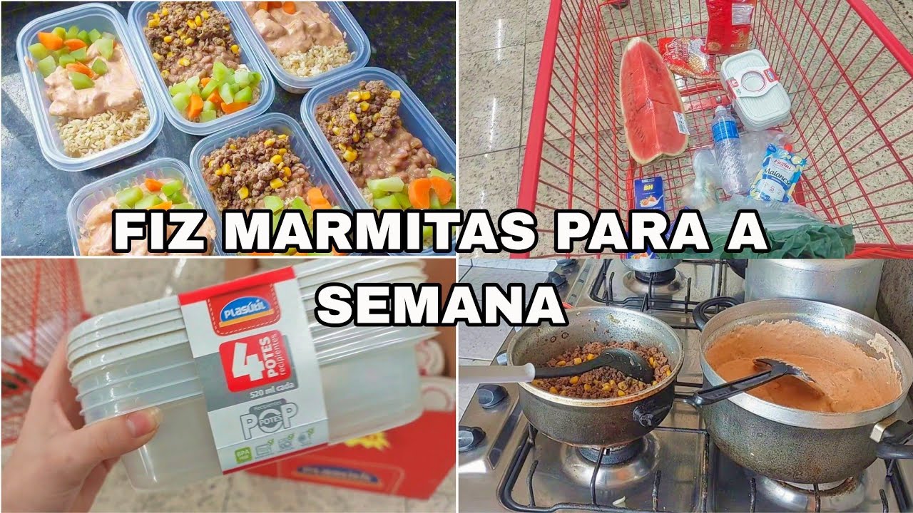 COMPRAS DA SEMANA + FAZENDO MARMITAS PELA PRIMEIRA VEZ 