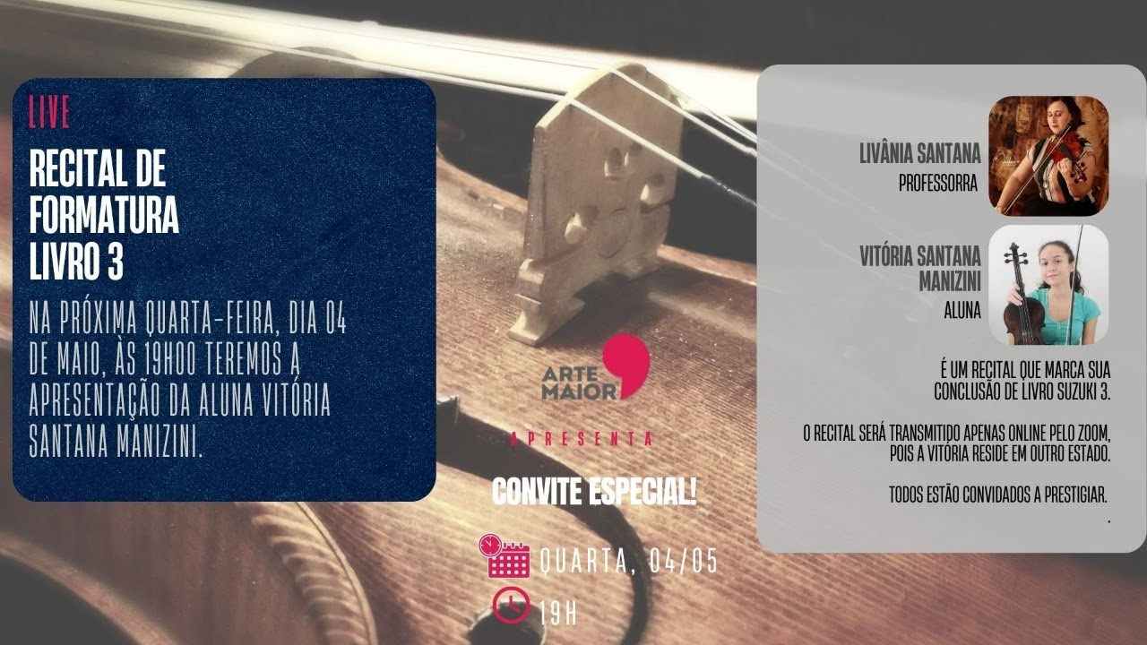 RECITAL DE FORMATURA DE VIOLINO LIVRO 3