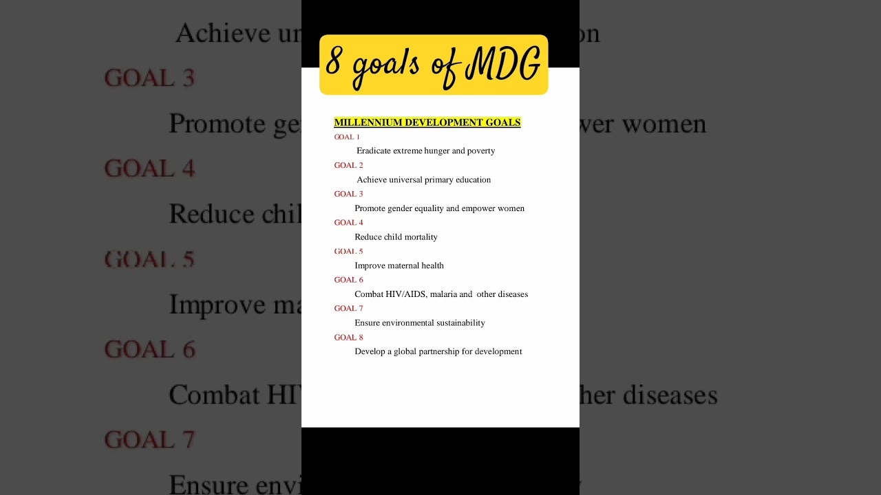 MDG goals | environmental science | GK | UPSC | UGC NET #shorts #study #mdg #scienceguide #nta