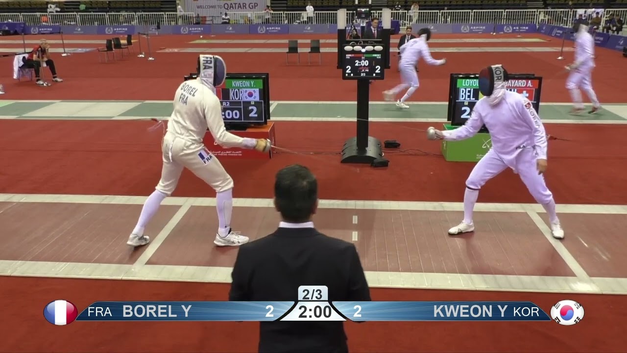 2023 387 T08 04 M E Individual Doha QAT GP RED KWEON KOR vs BOREL FRA