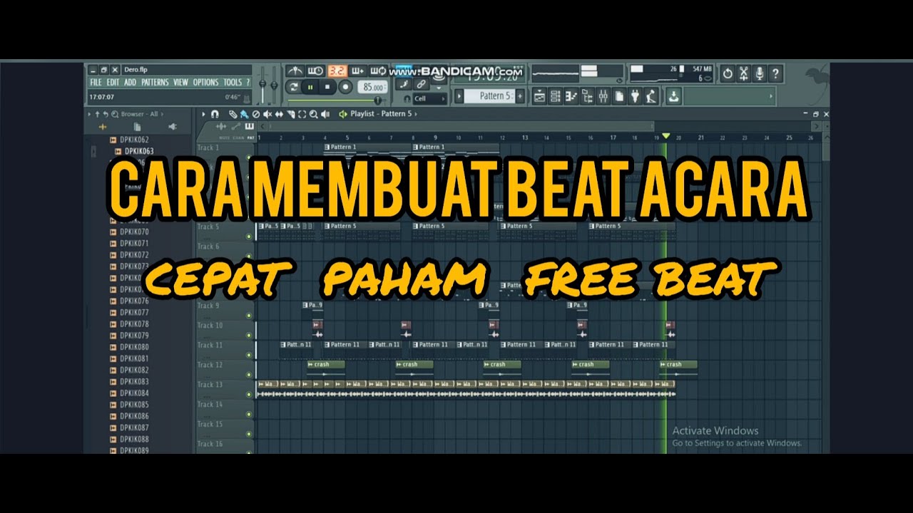 Cara membuat beat acara !!! FL STUDIO 12  ( Remobar Crew production )