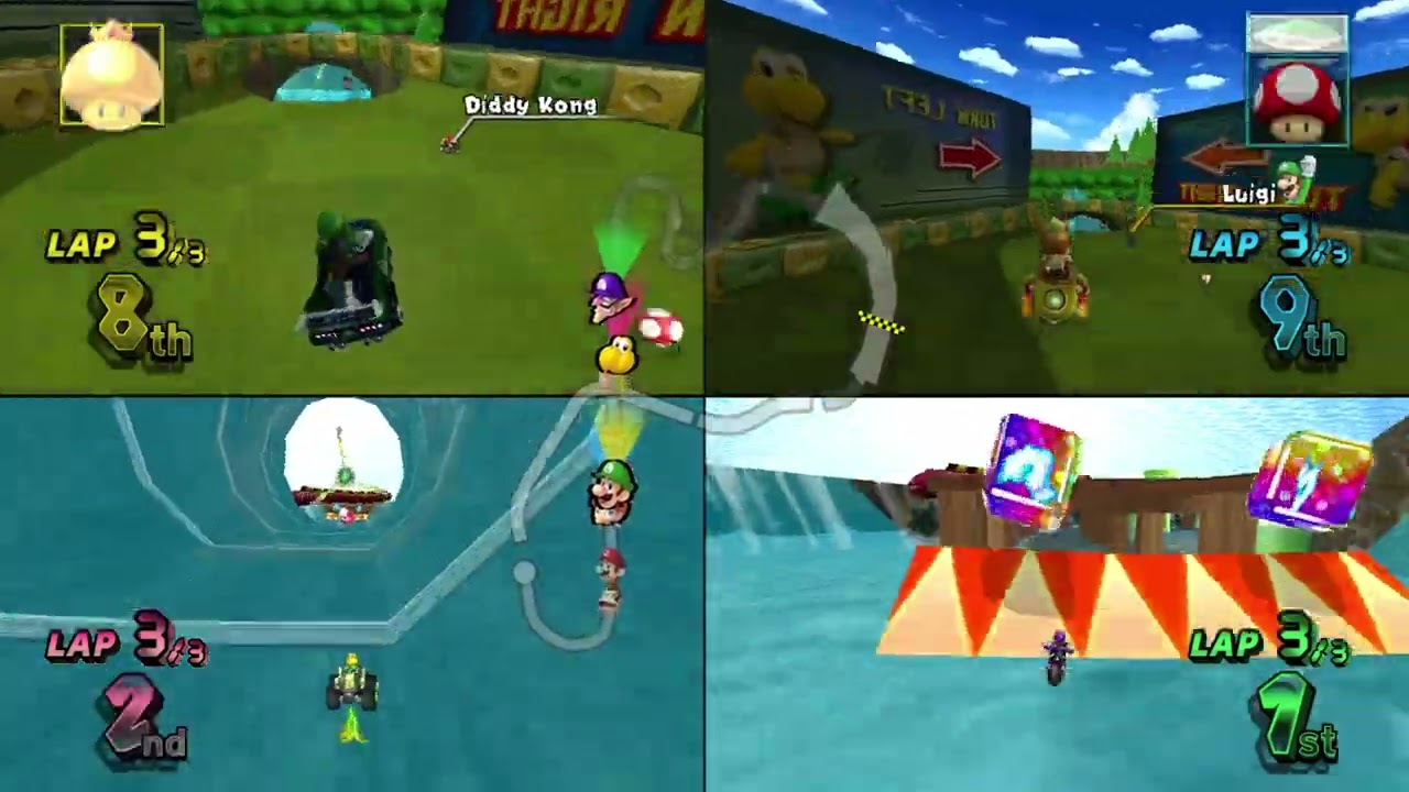 Mario Kart Wii Custom Tracks (History) ✦ 4 Players #806 (3 Tracks) Mirror