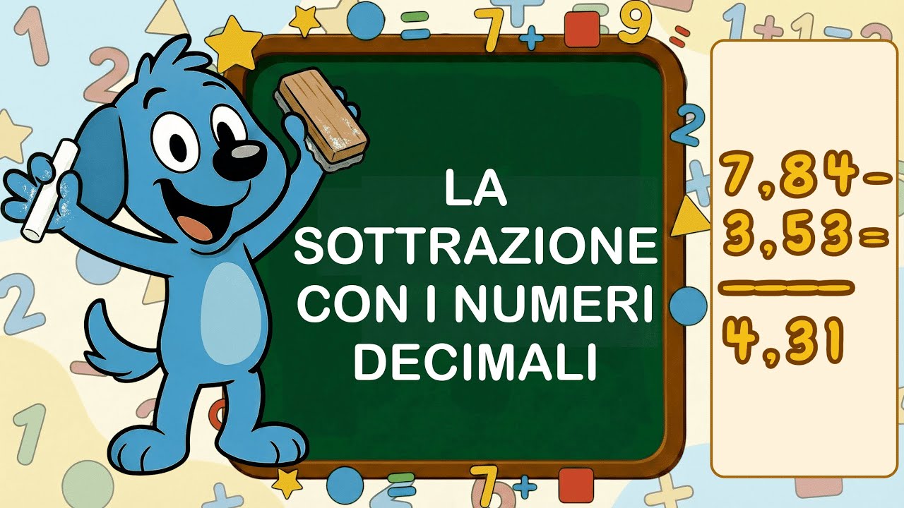 Le sottrazioni con i numeri decimali per bambini – Scuola primaria | Totù spiega facile