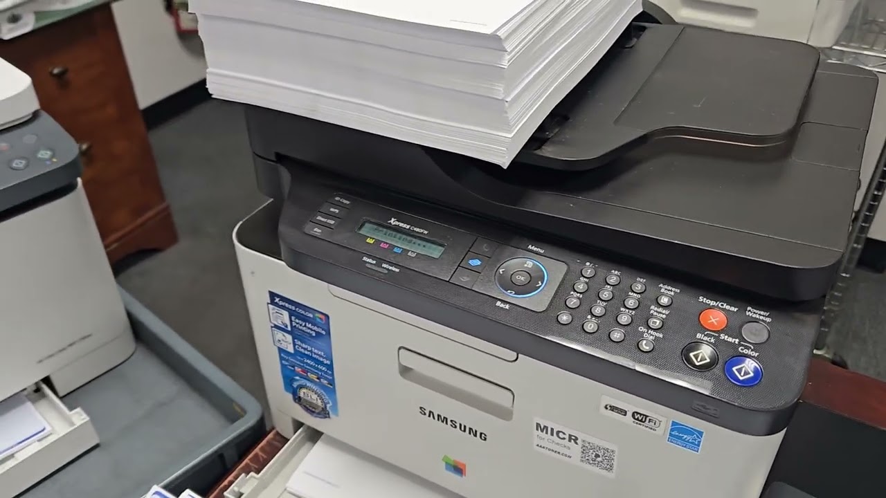 Real MICR Check Toner Demo for Samsung 404 Xpress Color C430W, C480FW, HP Color 178nw, 179fnw, 150nw
