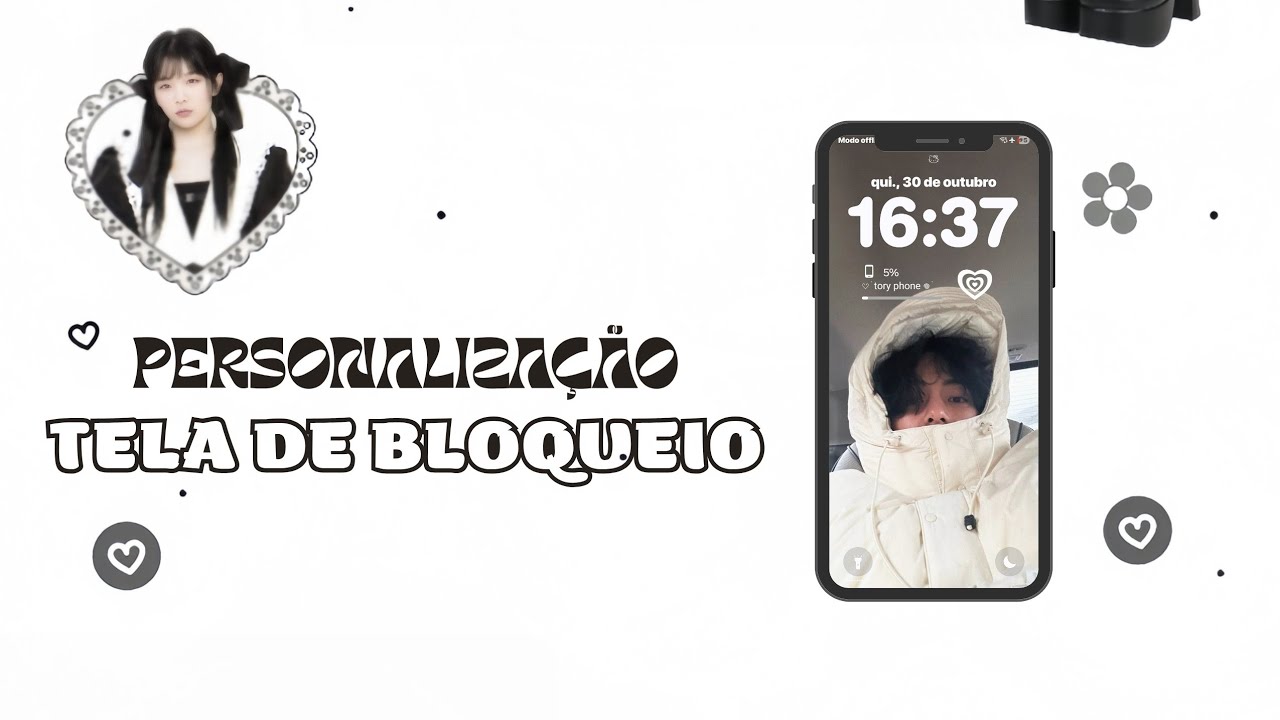 ✿ ࣭ ⭑ tutorial de personalização tela de bloqueio  ☁︎ 