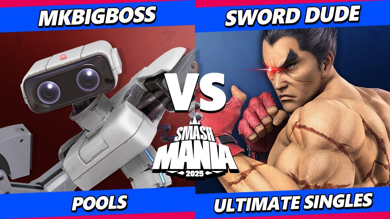 SmashMania 2025 - MkBigBoss (ROB) Vs. Sword Dude (Kazuya) Smash Ultimate - SSBU
