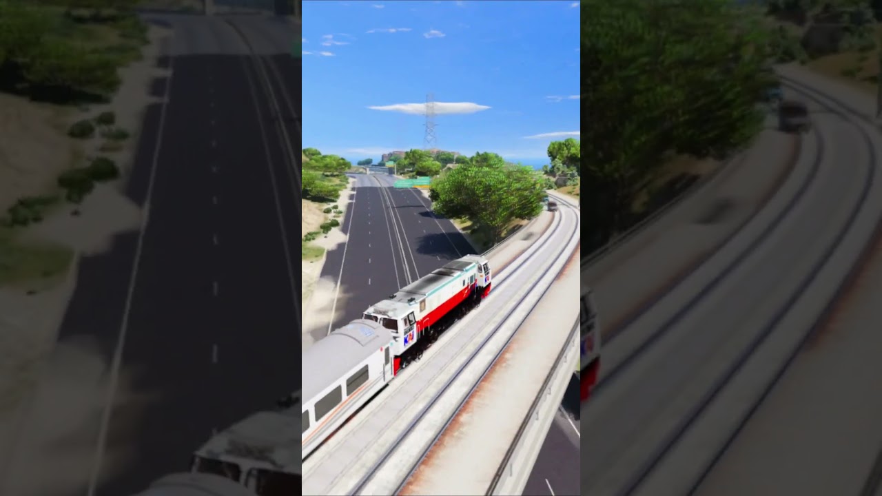KERETA API INDONESIA DI GTA 5 #shorts