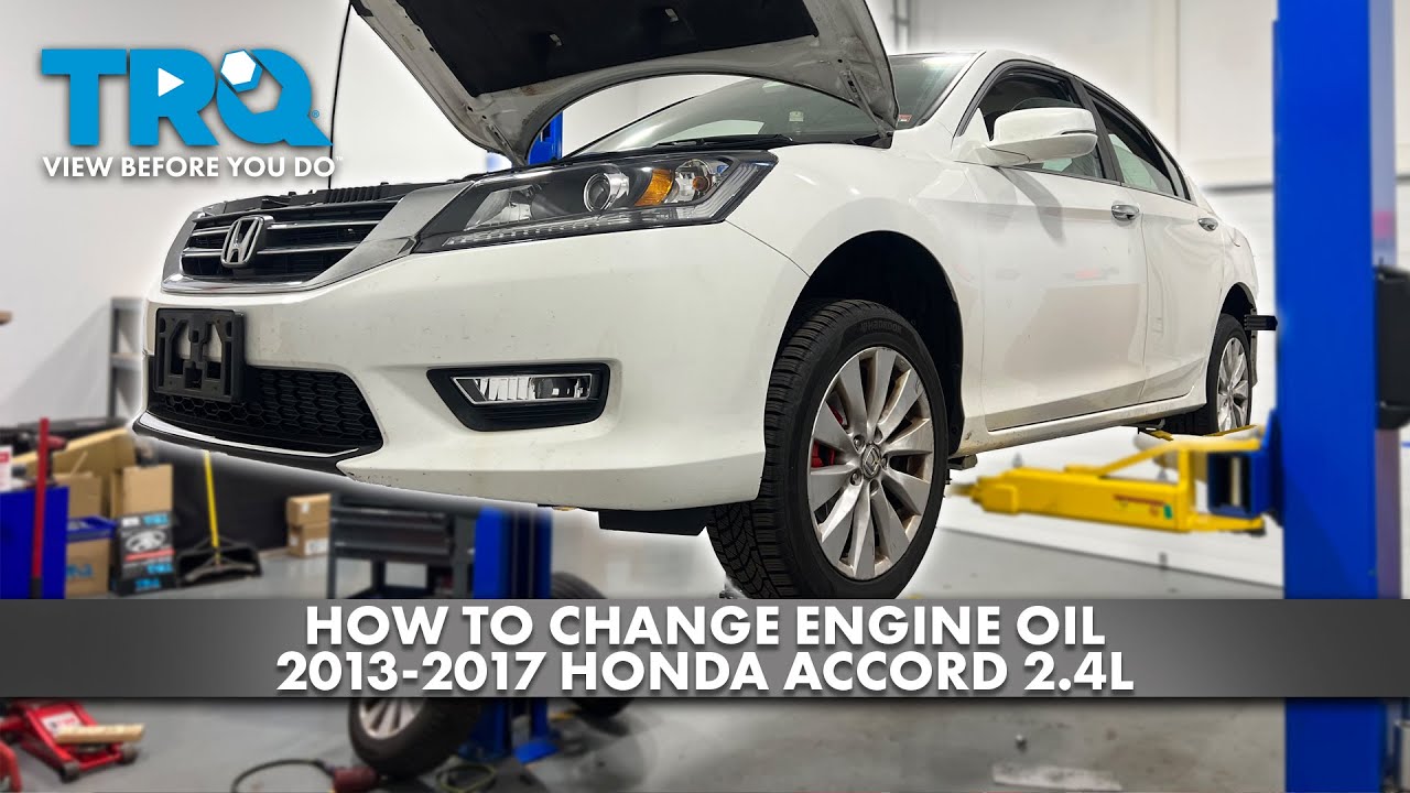 Как заменить масло в двигателе Honda Accord 2.4L 2013-2017