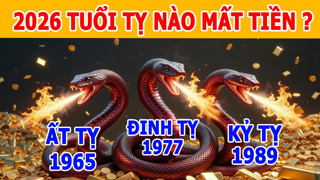 3 tuổi Ất Tỵ 1965, Đinh Tỵ 1977, Kỷ Tỵ 1989, Tuổi Nào Kiếm Được Nhiều Tiền Nhất - Tử Vi 2026 Tuổi Tỵ